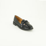 Patent Comfort Loafer.Patent Bow Detail.