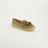 Canvas Comfort Loafer.Tassel Detail.