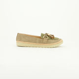 Canvas Comfort Loafer.Tassel Detail.