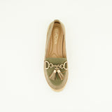 Canvas Comfort Loafer.Tassel Detail.