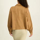 LADIES NOVA FASHION FAUX SUEDE SHACKET