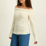 LADIES NOVA CREAM OFF SHOULDER TOP