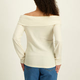 LADIES NOVA CREAM OFF SHOULDER TOP