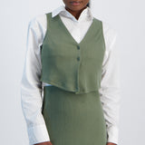 LADIES NOVA FASHION RIB WAISTCOAT