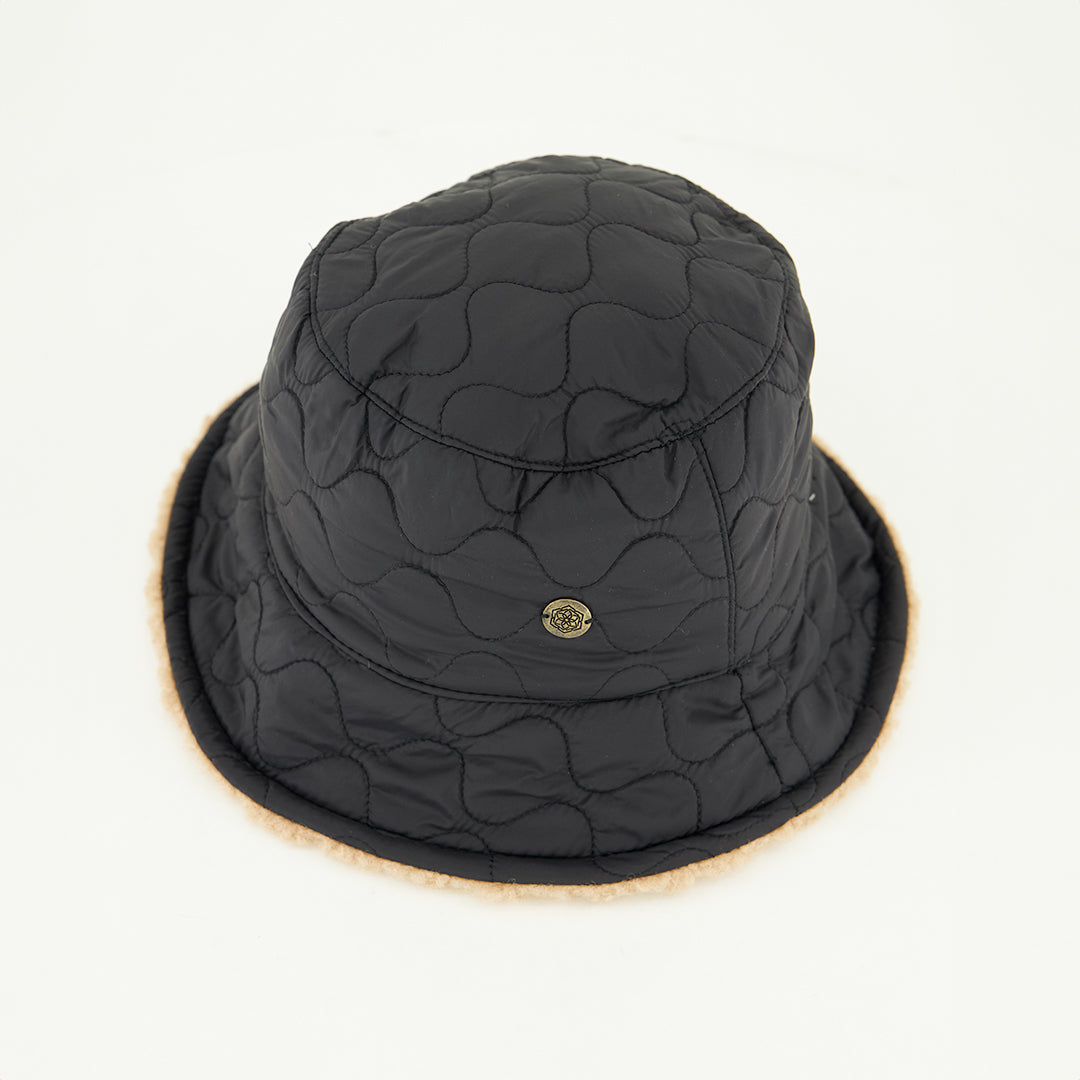 Nylon Bucket Hat.Sherpa Lining.