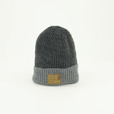 Ribbed Core Beanie.Tan Pu Badge.