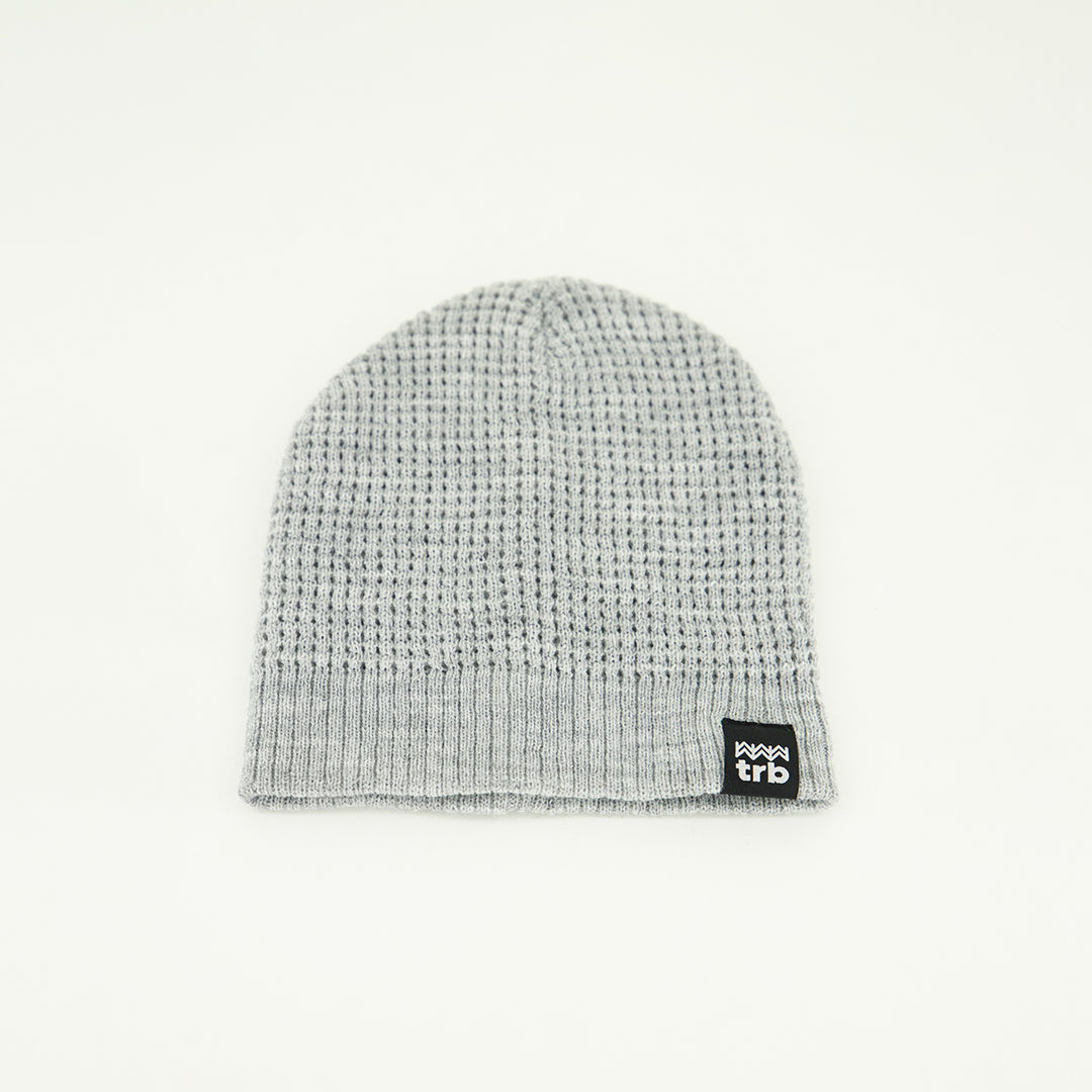 Melange Fine Waffle Knit Skull Core Beanie