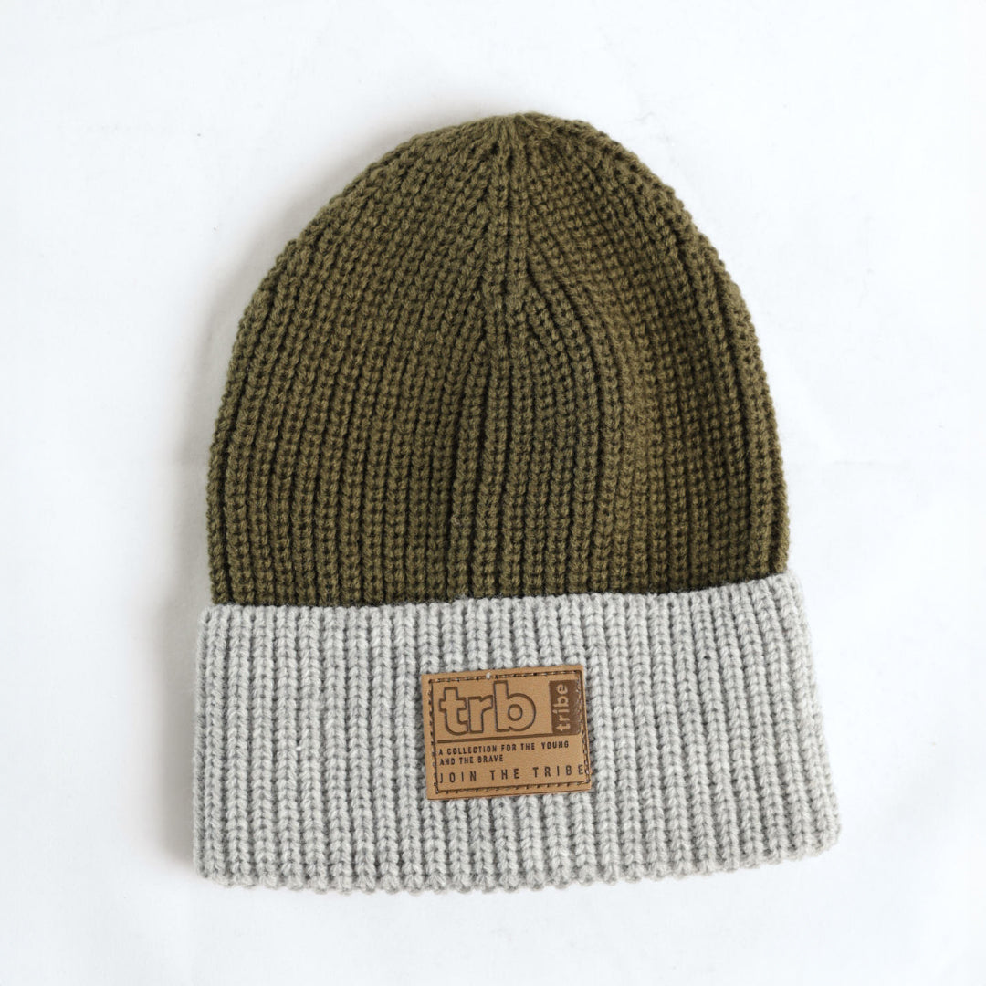 Ribbed Core Beanie.Tan Pu Badge.