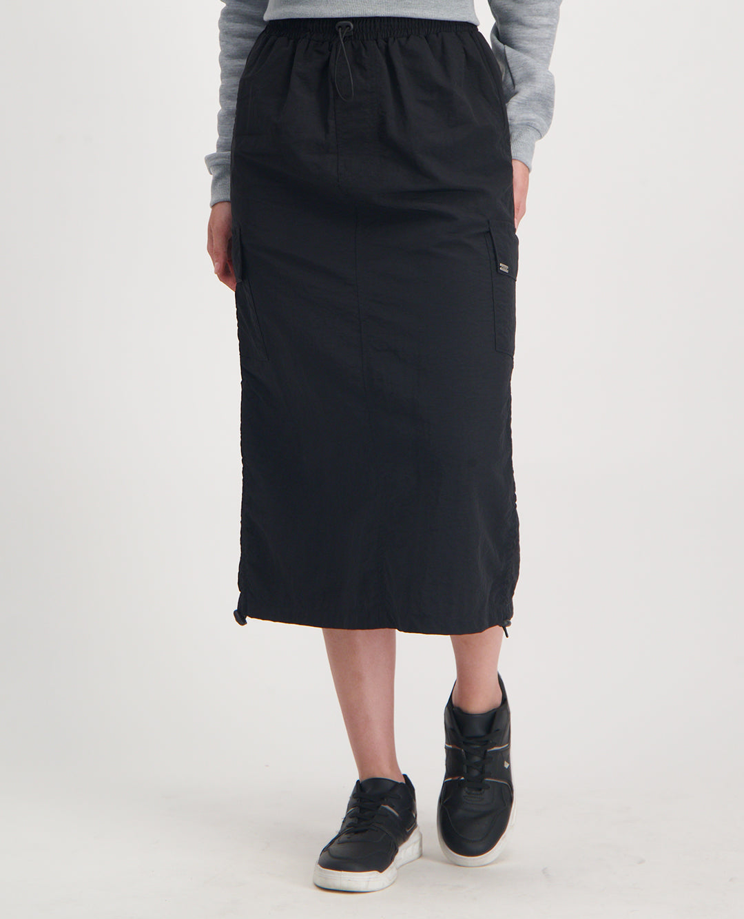 LADIES NOVA FASHION SIDE RUCHING DETAIL SKIRT