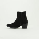 Suede Pointy Wedge Boot.