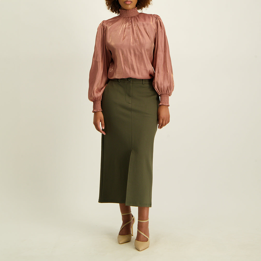 Ladies Ciarra Olive Skirt