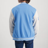 MENS MODA NAVY FLEECE BASEBALL JACKET