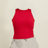LADIES NOVA FASHION RED SEAMLESS RACE TOP