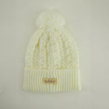 Cable Core Beanie.Pom Pom Detail.