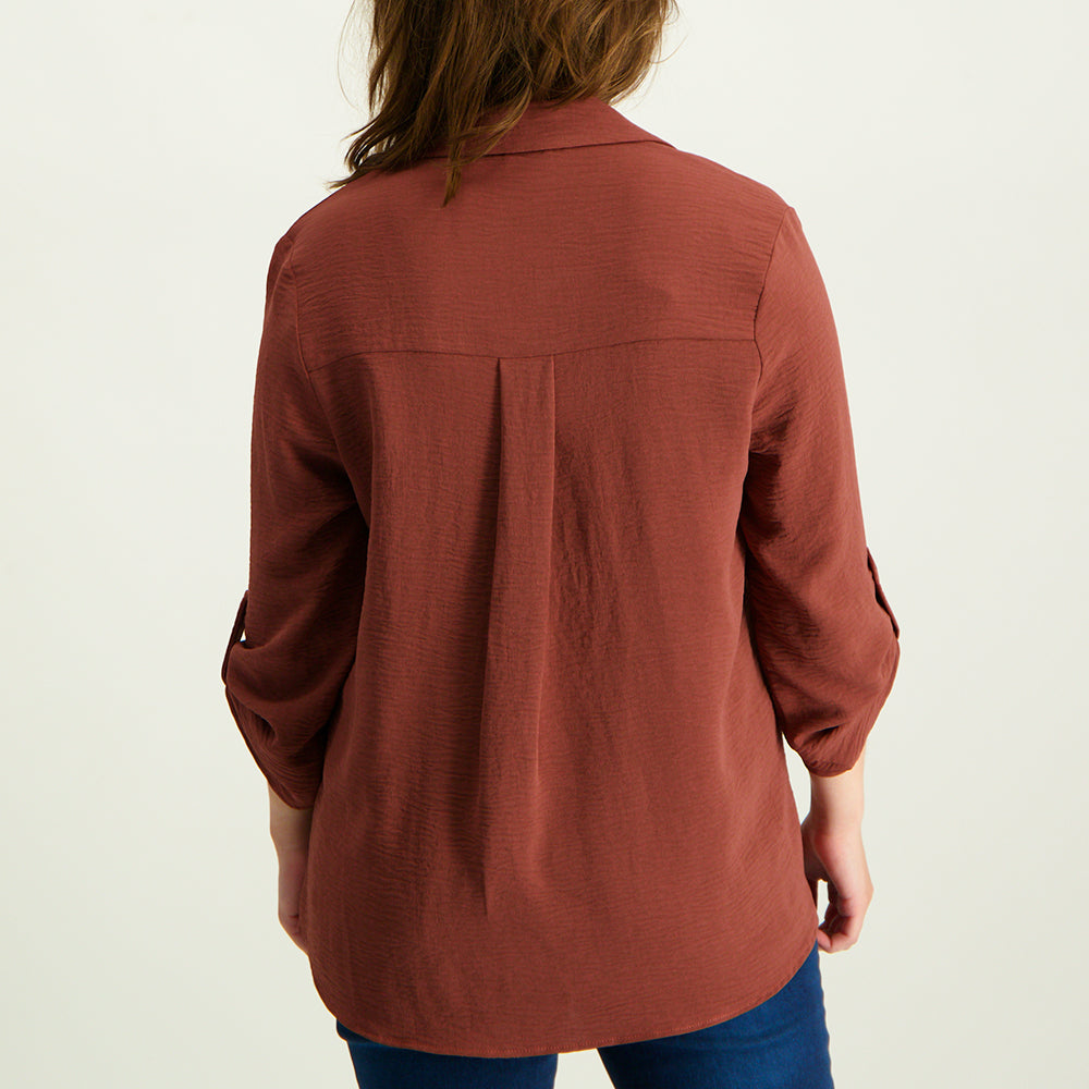 Mocca V-Neck Blouse