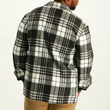 Mens Black and White Shacket