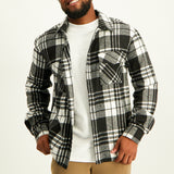 Mens Black and White Shacket