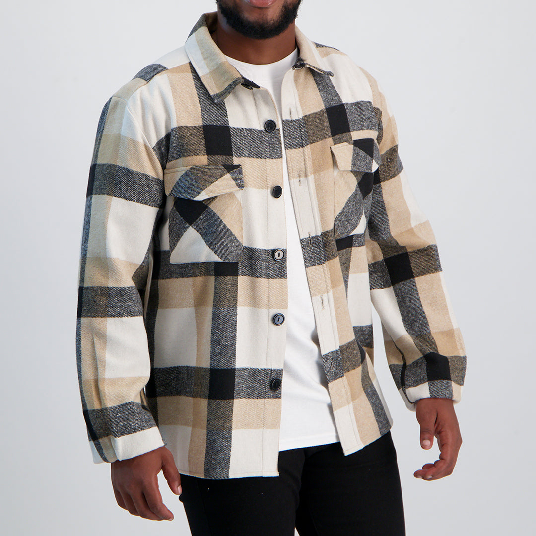 Mens Brown Shacket
