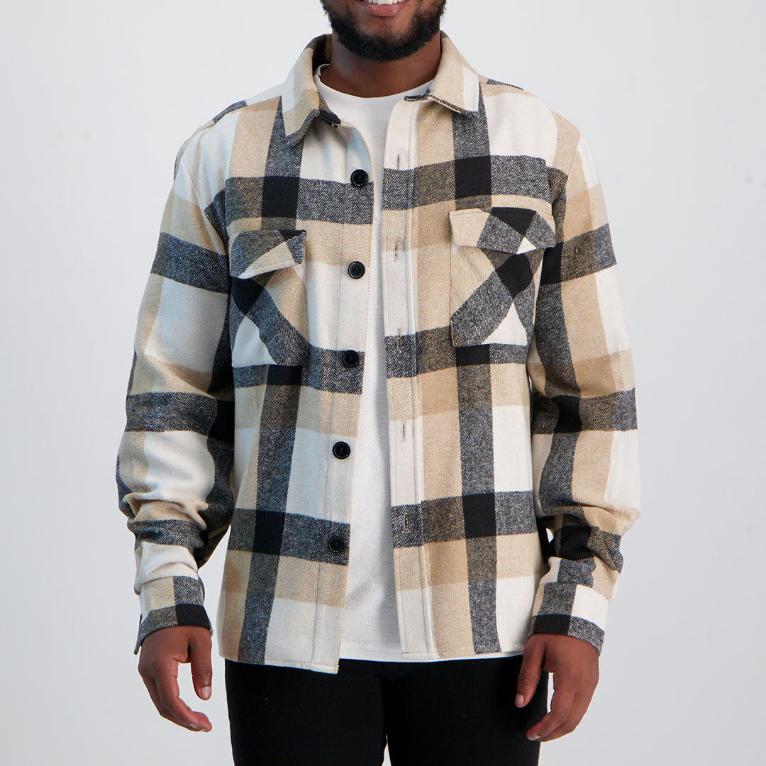 Mens Brown Shacket