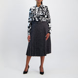 Charcoal Pleated Skirt