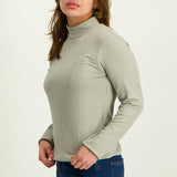 Charcoal Turtle Neck Top