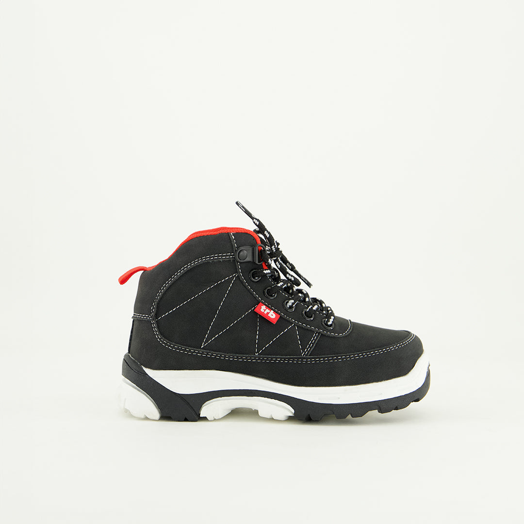 Young Buck Hiker Boot.White Contrast Stitching.
