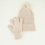 Chenille Beanie And Glove Set.Metal Ingot.