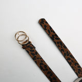 Leopard 34mm Belt.Double Buckle.