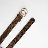 Leopard 34mm Belt.Double Buckle.
