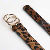 Leopard 34mm Belt.Double Buckle.