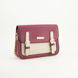 Crossbody Bag.Chain And Pu Strap.