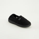 Closed Toe And Back Bedroom Slipper.Charcoal Stitching.