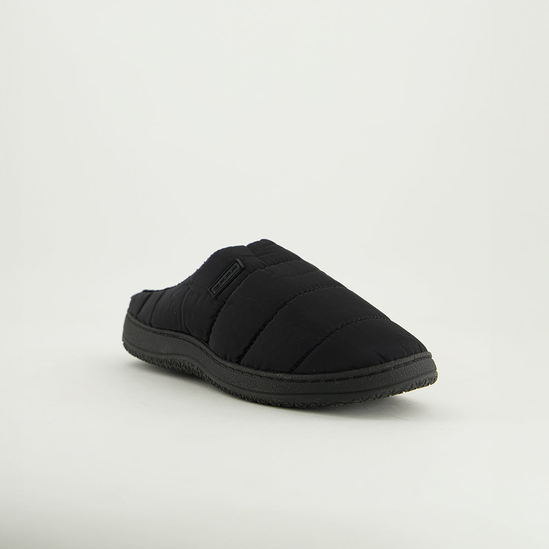 Nylon Bedroom Slipper.Rubber Badge.