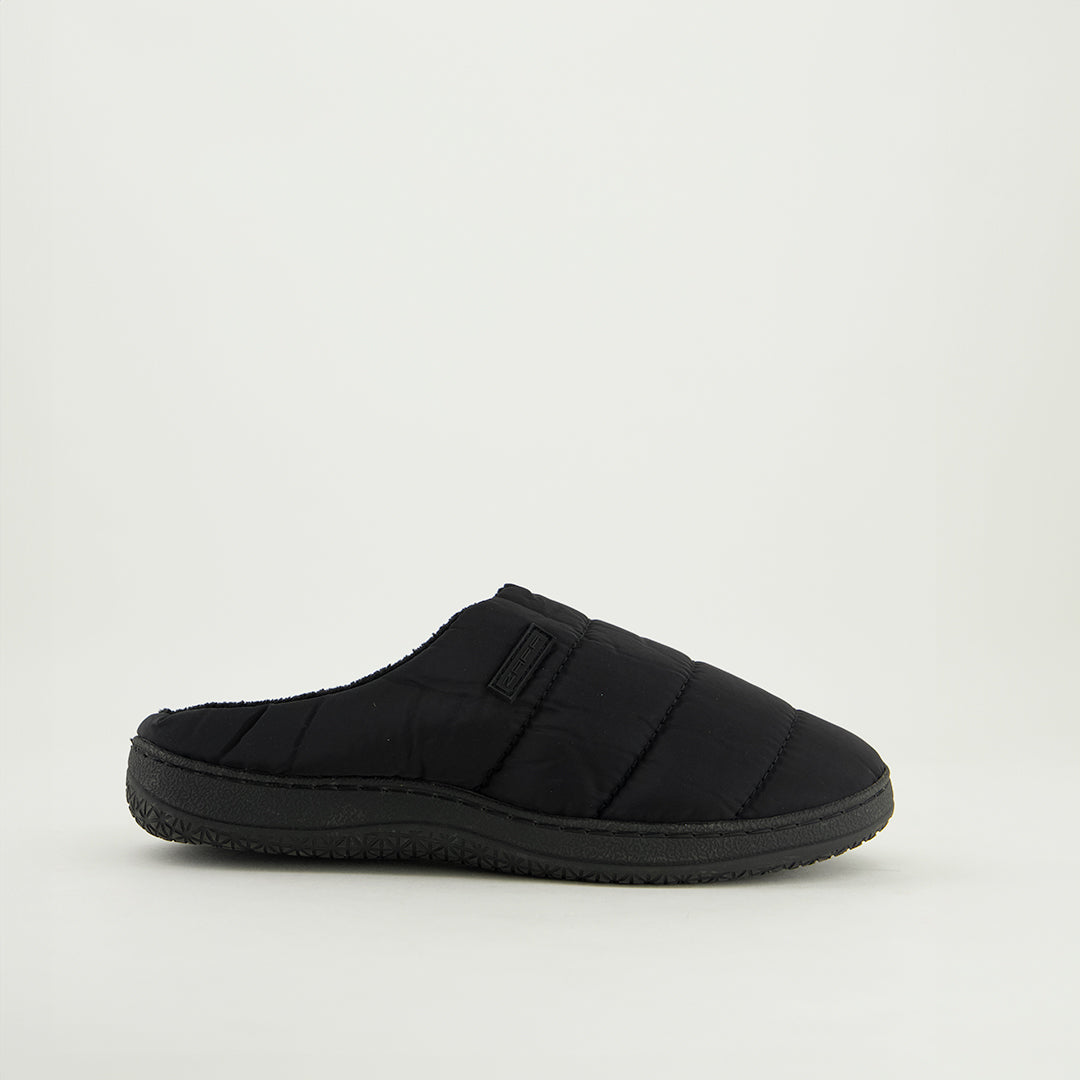 Nylon Bedroom Slipper.Rubber Badge.