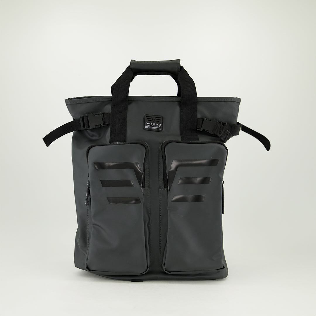 Coated Canvas Utility Tote Backpack.Wing HD Print.