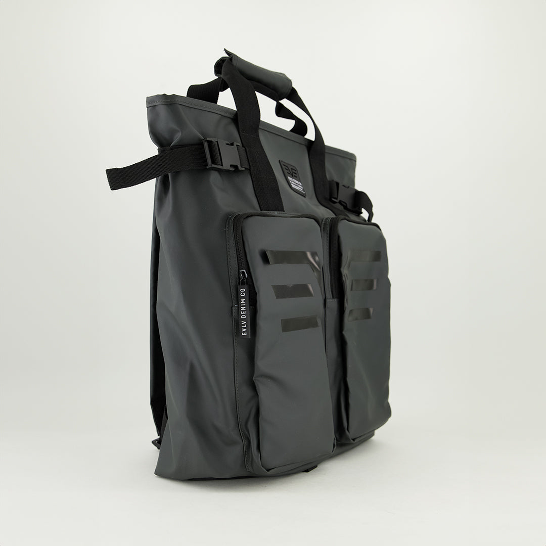 Coated Canvas Utility Tote Backpack.Wing HD Print.