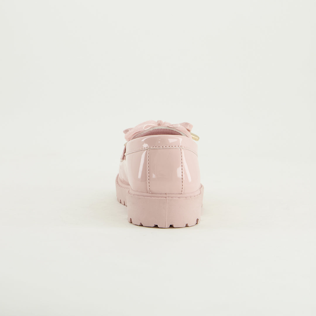 Loafer Slip On Shoe.Chiffon Bow.
