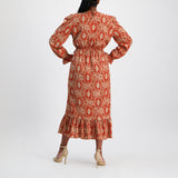 Rust/Orange Cross Over Dress