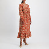 Rust/Orange Cross Over Dress