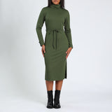 Olive Ribb Dress