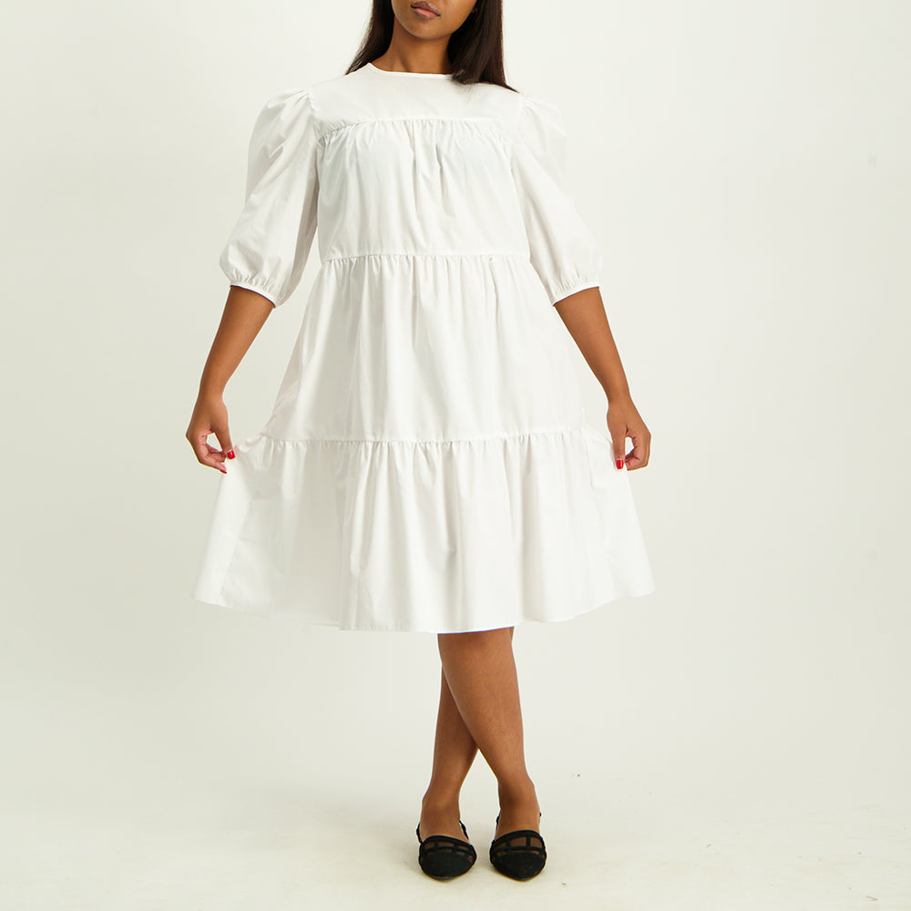 White Tiered Dress