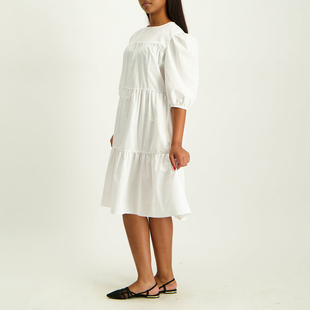White Tiered Dress