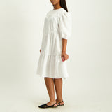 White Tiered Dress