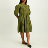 Olive Tiered Dress