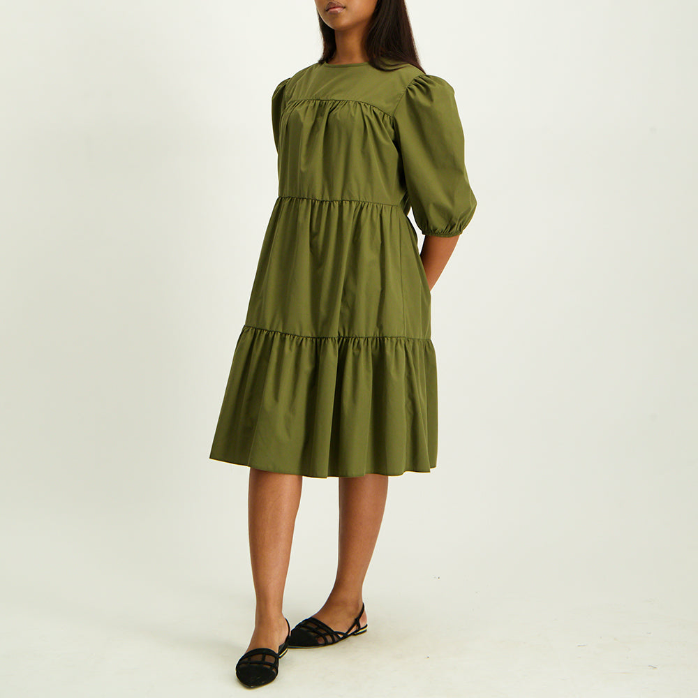 Olive Tiered Dress