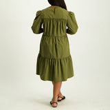 Olive Tiered Dress