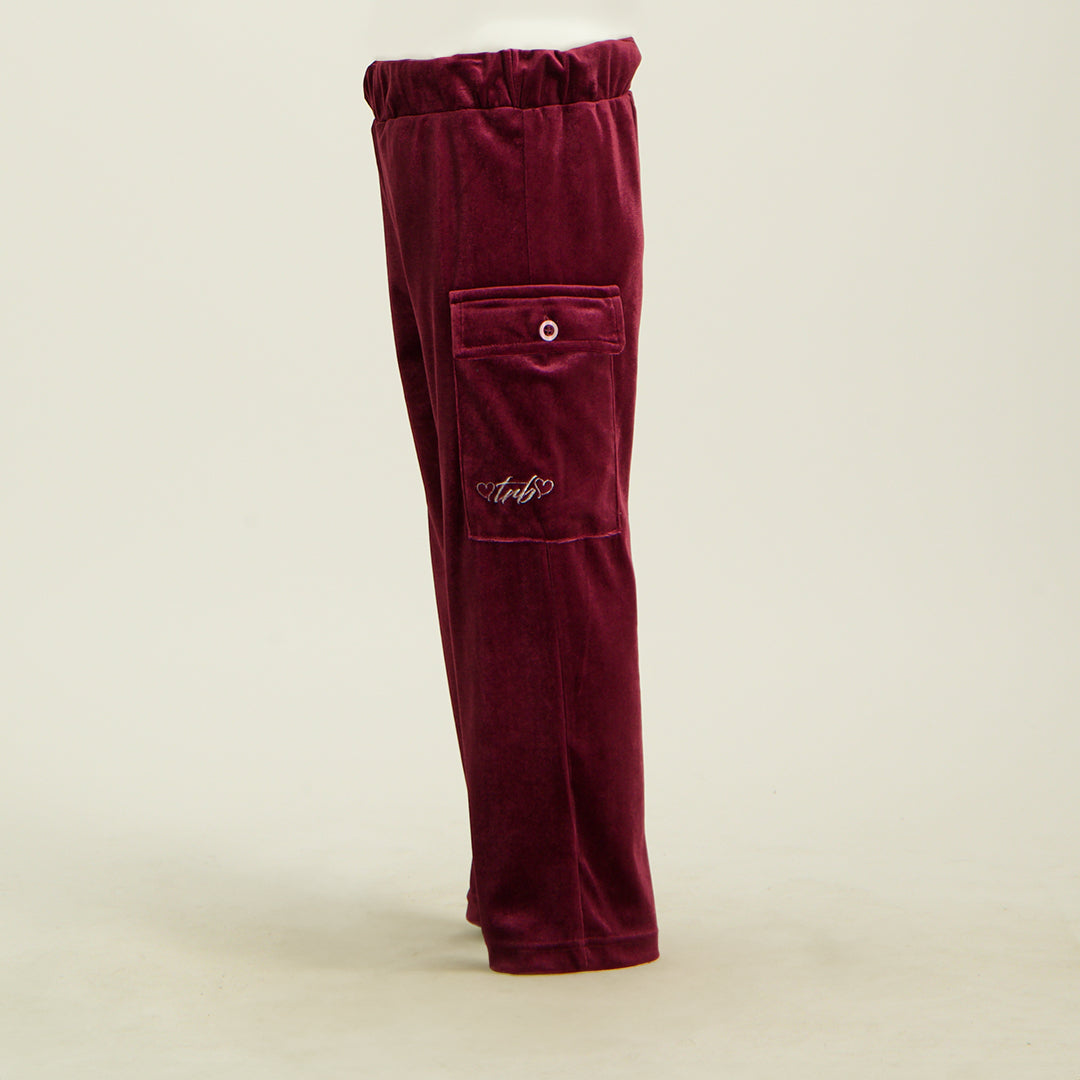 TRB Girls Velour Cargo Pant