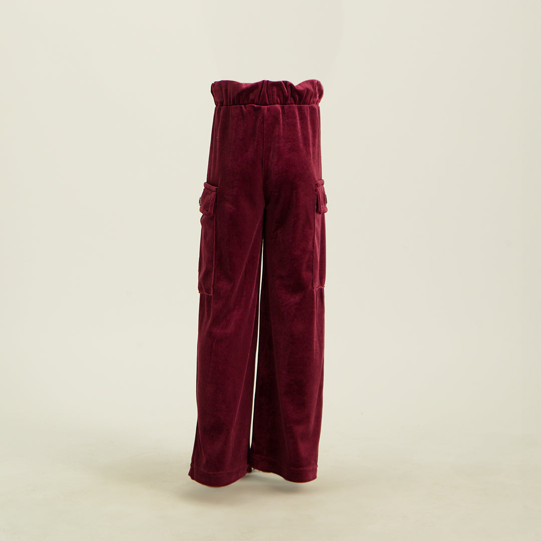 TRB Girls Velour Cargo Pant
