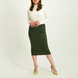 Olive Pencil Skirt