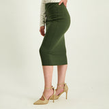 Olive Pencil Skirt
